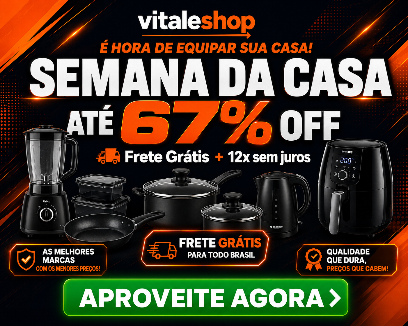 Semana da Casa — até 67% OFF, frete grátis e 12x sem juros